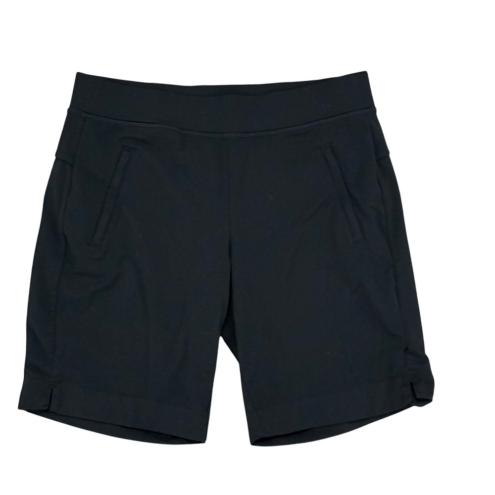 Athleta Womens Black Athletic Shorts Mid Rise Pockets Size S